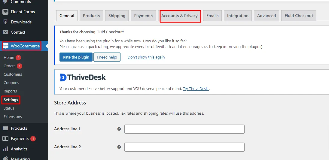 Locate Accounts and Privacy