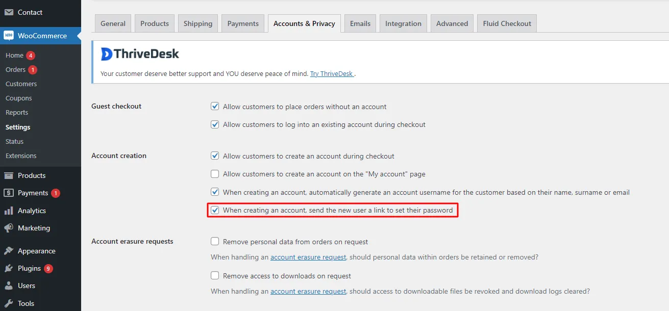 automatically generate an account password