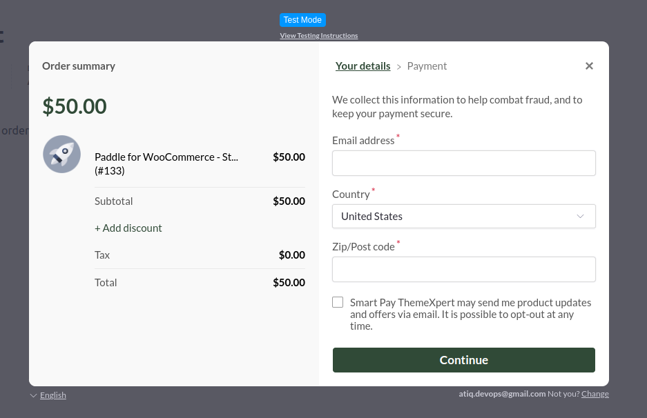 Making Test Transactions