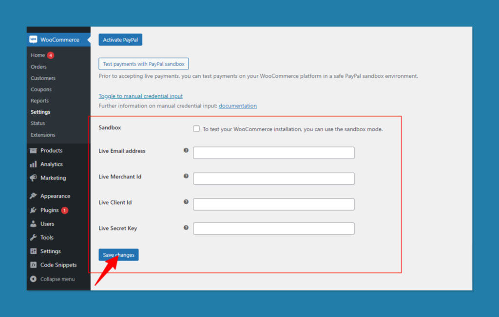 Configure PayPal Settings